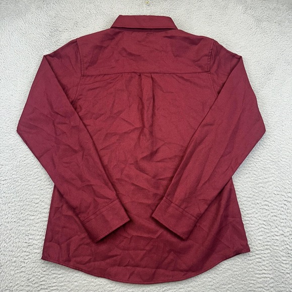 Dixxon Flannel Bordeaux Shirt Womens Medium Maroon Long Sleeve Polyester Western - Picture 7 of 14